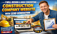 design a high converting construction company website with lead generation