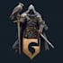 create a medieval, fantasy, rpg gaming logo