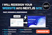 redesign your website into a modern nextjs site