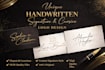 unique handwritten signature and cursive logo design