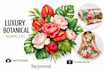 design luxury botanical watercolor seamless pattern for fabric and wallpaper