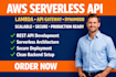 build AWS lambda serverless rest API with API gateway, dynamodb and solutions