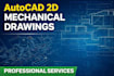 create professional autocad 2d mechanical drawings