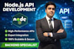develop professional nodejs backend and restful apis