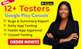 12 testers 20 testers google play closed testing mobile app testing play console