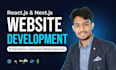 build a responsive react or nextjs website for your business