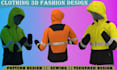 professional 3d fashion design, sewing pattern, tech packs