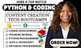 create coding python programming online course content and training manual