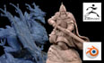 sculpt print dnd miniatures, tabletop games terrain model 3d printable stl file