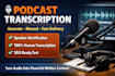 transcribe your podcast audio to accurate text