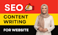 write a SEO optimized content writing for website