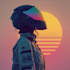 create 80s retro futuristic, synthwave cover art
