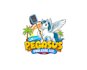 create graceful fantastic pegasus and pool service logo design