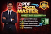 convert pdf to excle and clean IT , give it a tabular form