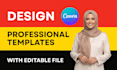 design professional templates with editable file