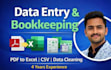 data entry, data cleaning and PDF to excel conversion