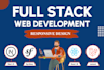 develop a responsive website using react, node js and laravel