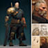 create scifi, fantasy, superhero character design