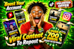 curate trending viral content into ready to post kits