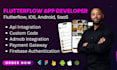 build flutterflow app flutter flow IOS android mobile app developer bubble saas