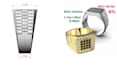 make 3d signet ring design, baguette diamond ring cad model, fix broken stl file