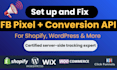 setup meta pixel and conversion API with advanced tracking on your website