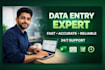 accurate ms excel data entry specialist