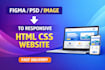 convert figma to responsive html css