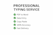 do professional typing and data entry work