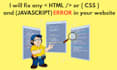 do fix any HTML , CSS and javascript code in your website