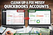 clean up and fix messy quickbooks accounts