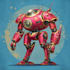 draw a amazing character mecha robot illustration