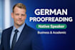 proofread and edit german text as a native speaker