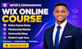 setup wix online course wix community wix membership website