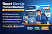 be your frontend developer in react js, nextjs, HTML, CSS