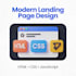 create a modern responsive landing page using HTML CSS and javascript