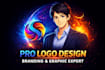 create a professional business unique logo design