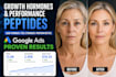 run google ads for peptide hormone support performance enhancement supplement