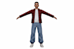 ps1 style 3d model low poly retro character psx game asset low poly design model