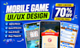 design interactive 2d mobile game ui ux and assets