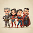 make premium superhero caricature character