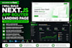 build a next js app router landing page with admin dashboard