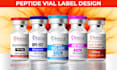 do product label design, peptide vial label, sarms supplement label