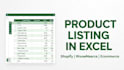 create ecommerce product listings in excel