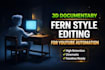create cinematic 3d fern style documentary videos