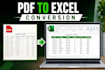 convert PDF to excel and create clean editable spreadsheets