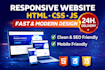 create a modern responsive website using HTML CSS javascript