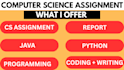 do computer science assigned java cpp  python programming tasks project