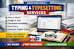 professional type setting in ms word and PDF