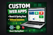 build custom web apps with react spring boot